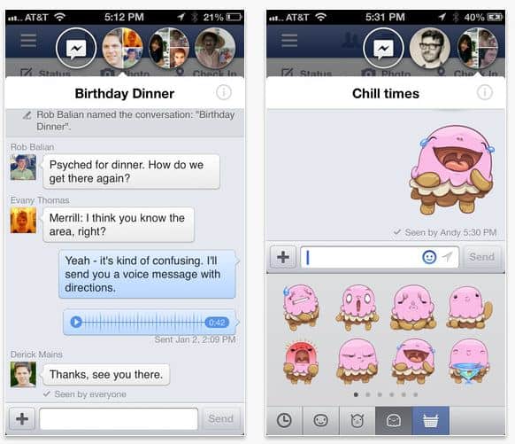 Facebook App for iOS gets Chat Heads, Stickers and Cleaner News Feed