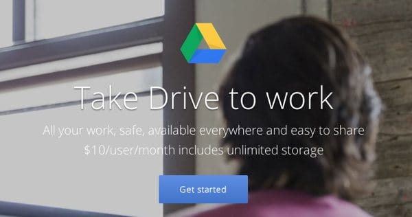 Google Drive for Work with Unlimited Cloud Storage, Only USD$10 per Month