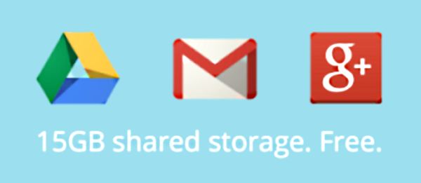 Free 15GB Google Cloud Storage to Shared Between Drive, Gmail, Google+ Photos