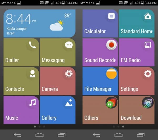 Huawei Emotion UI Simple home screen style