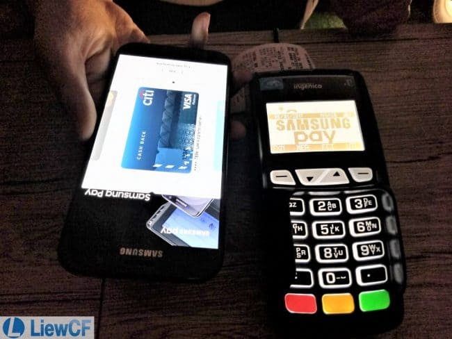 Samsung Pay works on terminal