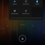 Screenshot: Swipe down for system settings