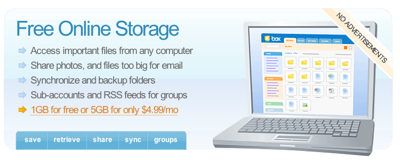 Box.net – 1GB Free Online Storage
