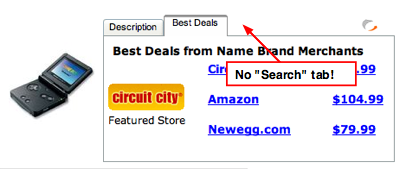 Chitika eminimalls ads without search tab