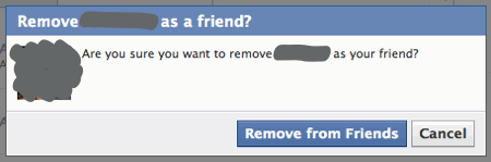 Facebook remove friend