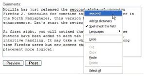 Firefox 2 Alpha 2 - spell checker Firefox 2 Alpha 2 - spell checker