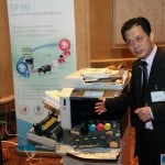 Mr. Lee Chin Guan, Marketing Senior Manager of Fuji Xerox Asia Pacific, showcase EP-BB