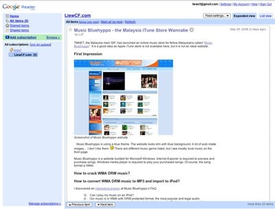 Google Reader New Design and More Features