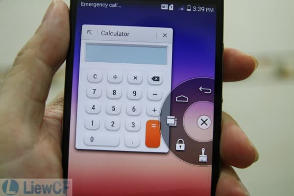 Huawei Ascend P7 suspend button and calculator mini app