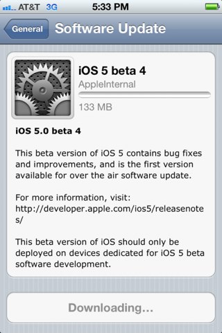 Ios 5 beta 4