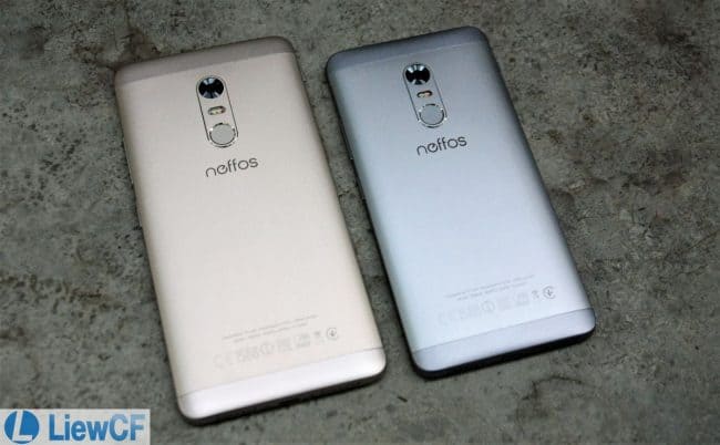 Neffos X1 (right) and Nefos X1 Max back view