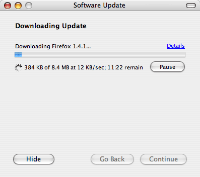 Firefox 1.5 Beta 1 Automatic Update Walk-Through Firefox 1.5 Beta 1 Automatic Update Walk-Through