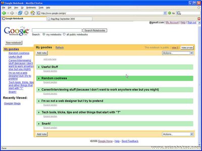 google notebook
