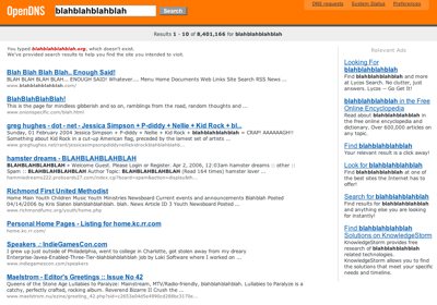 OpenDNS search result OpenDNS search result